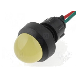 Lampă LED Control Galbenă 12-24V Ø13mm | Electronic-mag.ro | Componente Electronice