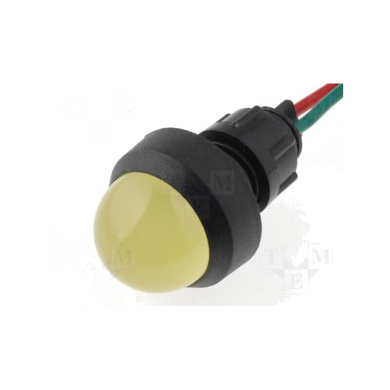 Lampă LED Control Galbenă 12-24V Ø13mm | Electronic-mag.ro | Componente Electronice
