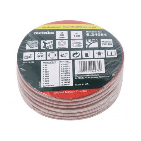 Şmirghel Autoadeziv 80mm Granularitate 100 - 25 buc. | Electronic-mag.ro | Componente Electronice