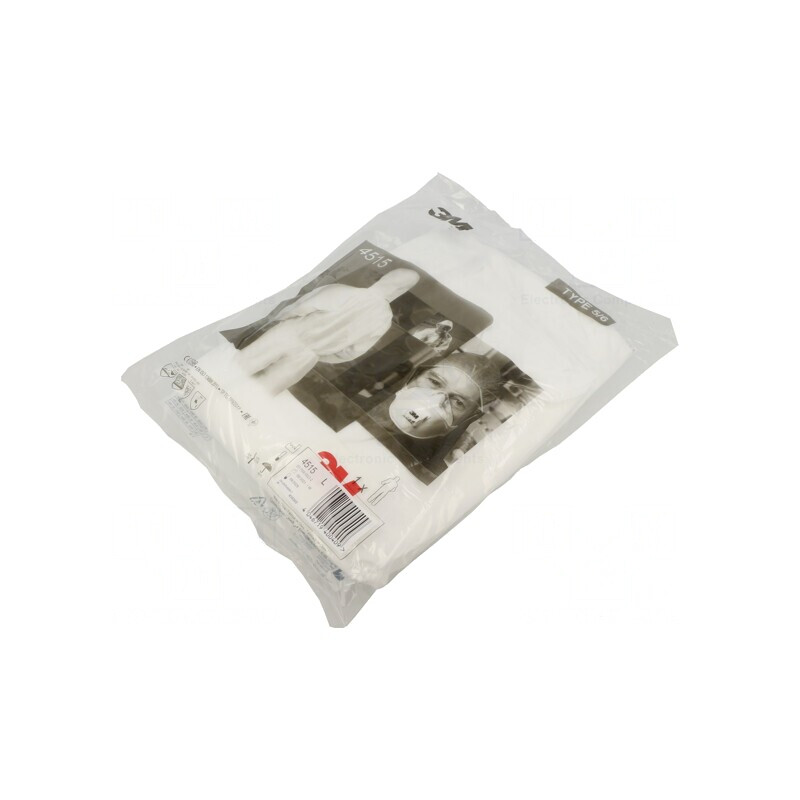Combinezon de Protecție Alb L cu Hota 4515 | Electronic-mag.ro | Componente Electronice