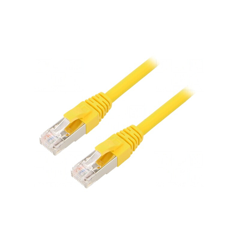 Patch Cord ETHERLINE Cat.6a S/FTP LSZH Galben | Electronic-mag.ro | Componente Electronice