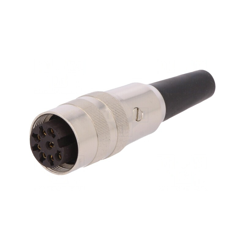 Conector M16 Mamă Lipire pe Cablu 8 PIN 5A 60V Drept | Electronic-mag.ro | Componente Electronice
