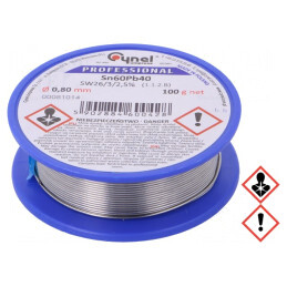 Sârmă de lipit 0,8mm 100g cu plumb 190°C | Electronic-mag.ro | Componente Electronice