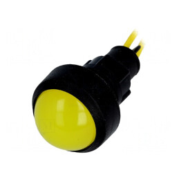 Lampa LED de Control Galbenă 230V Ø13mm IP20