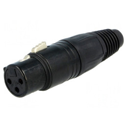 Mufă XLR Mamă 3 PIN pentru Cablu 3,5-8mm | Electronic-mag.ro | Componente Electronice