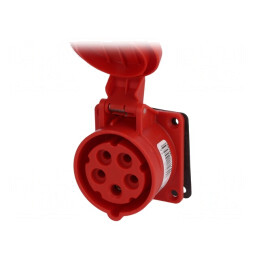 Conector Alimentare AC Trifazat 16A 400VAC IP44 Soclu Mamă | Electronic-mag.ro | Componente Electronice