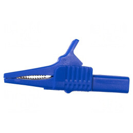 Bornă crocodil 30A 1kV albastră 19mm | Electronic-mag.ro | Componente Electronice