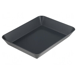 Cuvă ESD Polistiren Neagră 260x200x40mm | Electronic-mag.ro | Componente Electronice