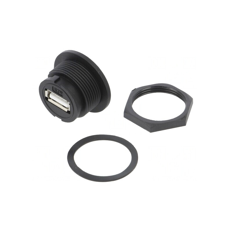Soclu USB A Montare Panou USB 2.0 | Electronic-mag.ro | Componente Electronice