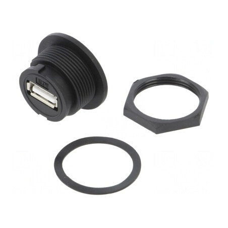 Soclu USB A Montare Panou USB 2.0 | Electronic-mag.ro | Componente Electronice