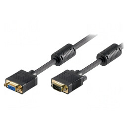 Cablu VGA 2m Negru | Electronic-mag.ro | Componente Electronice