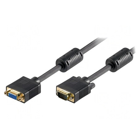 Cablu VGA 2m Negru | Electronic-mag.ro | Componente Electronice