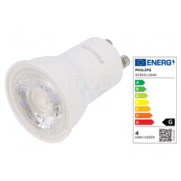 Lampă LED GU10 3,5W 2700K 240lm 36° | Electronic-mag.ro | Componente Electronice