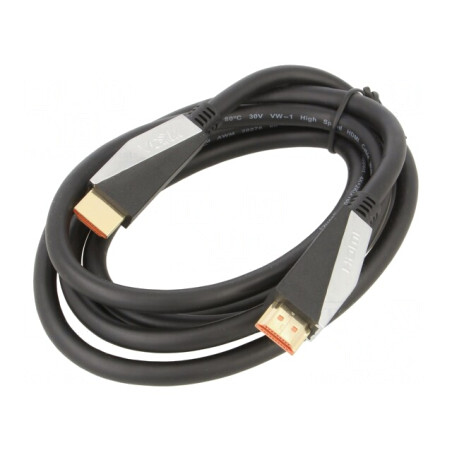 Cablu HDMI 2.0 PVC 1,8m Negru | Electronic-mag.ro | Componente Electronice