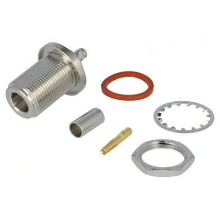 Soclu N mamă drept 50Ω pentru panou PTFE | Electronic-mag.ro | Componente Electronice
