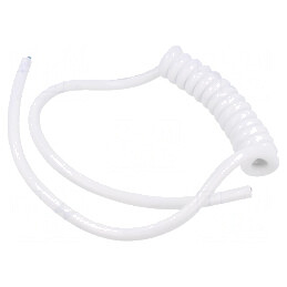Cablu spiralat alb 2x1,5mm2 neecranat 300V/500V 0,1m | Electronic-mag.ro | Componente Electronice