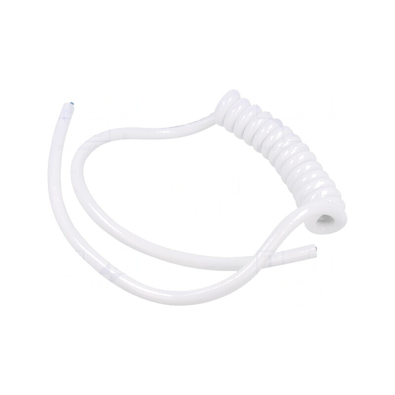 Cablu spiralat alb 2x1,5mm2 neecranat 300V/500V 0,1m | Electronic-mag.ro | Componente Electronice