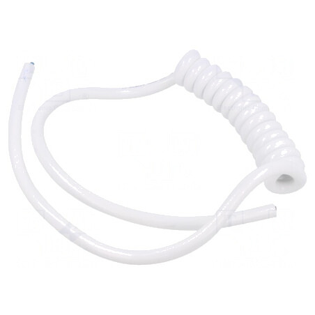 Cablu spiralat alb 2x1,5mm2 neecranat 300V/500V 0,1m | Electronic-mag.ro | Componente Electronice