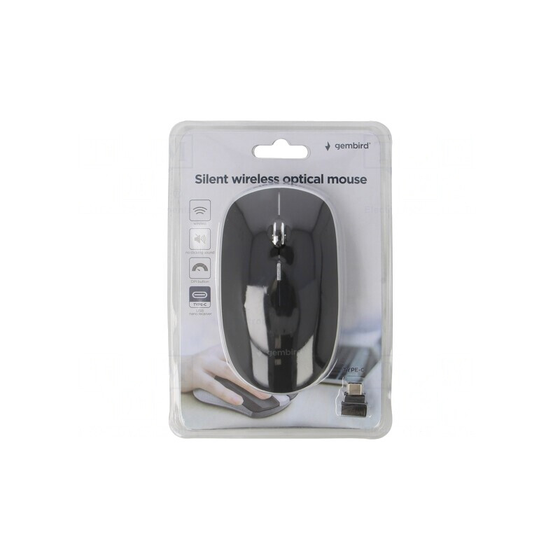 Mouse Optic Negru USB-C Fără Fir 10m 4 Butoane | Electronic-mag.ro | Componente Electronice