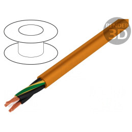 Cablu Chainflex CF885 4G2.5mm2 PVC Portocaliu pentru Motor