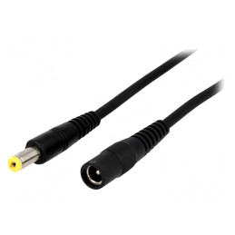 Cablu Prelungitor DC 5,5/2,1 mm Negru 3m | Electronic-mag.ro | Componente Electronice