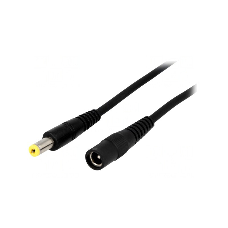 Cablu Prelungitor DC 5,5/2,1 mm Negru 3m | Electronic-mag.ro | Componente Electronice