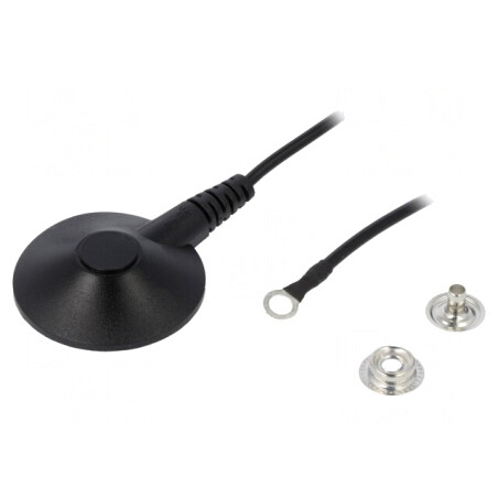 Cablu Împământare ESD Negru 1,8m 1MΩ | Electronic-mag.ro | Componente Electronice