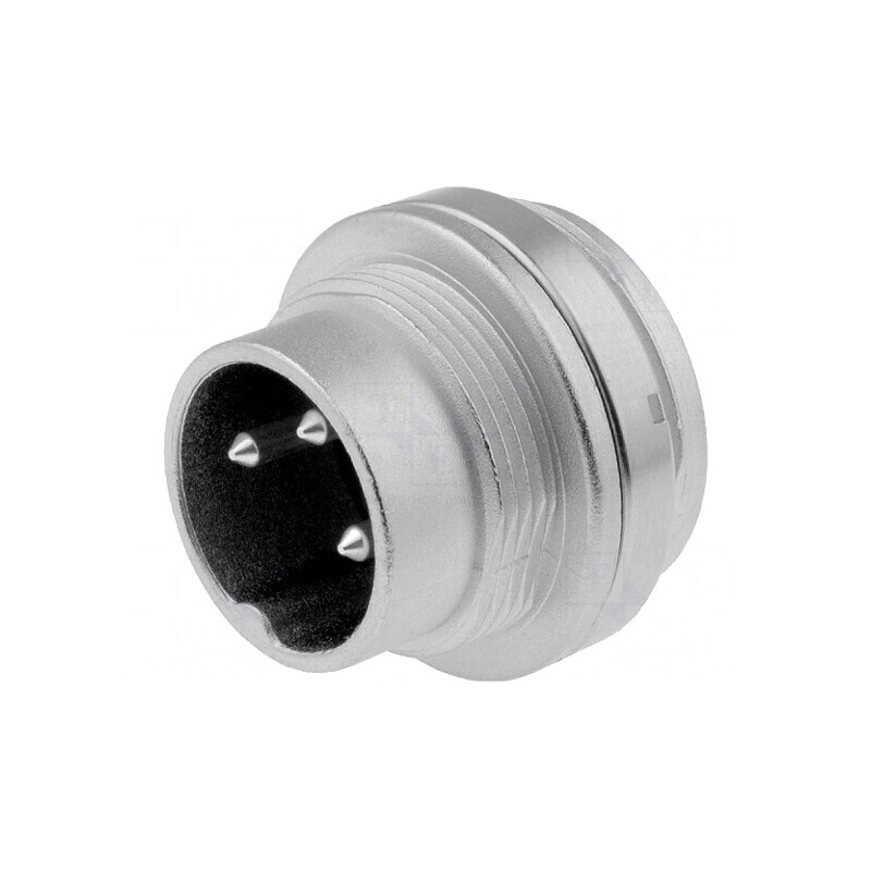 Conector M16 Soclu Tată 3 PIN 5A 300V IP65/IP67 | Electronic-mag.ro | Componente Electronice