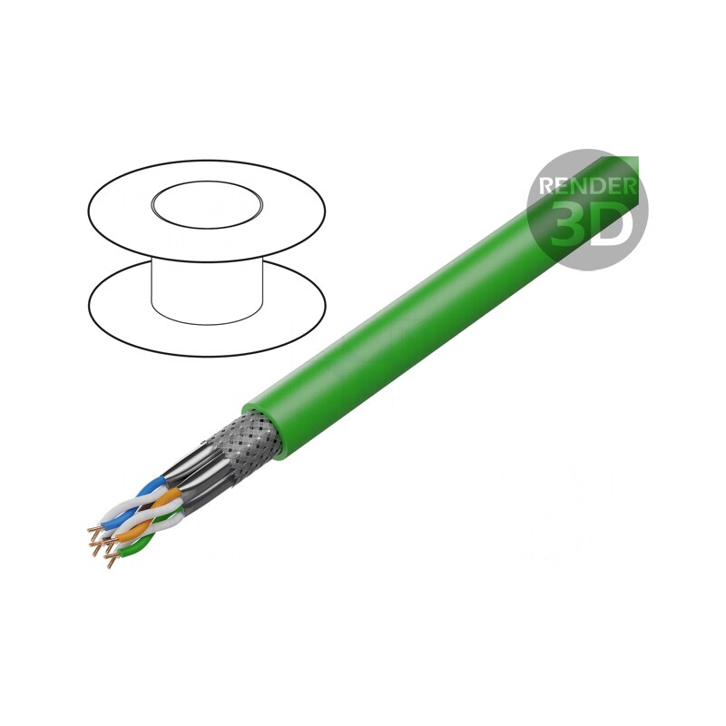 Cablu Ethernet Industrial HELUKAT 1200IND S/FTP 4x2x23AWG | Electronic-mag.ro | Componente Electronice