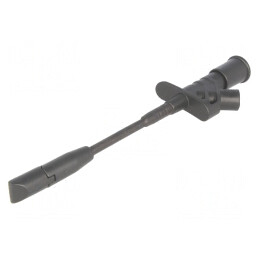 Clips de măsurare 10A negru 4mm nichelat | Electronic-mag.ro | Componente Electronice