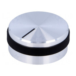 Buton rotativ aluminiu și plastic Ø6mm | Electronic-mag.ro | Componente Electronice