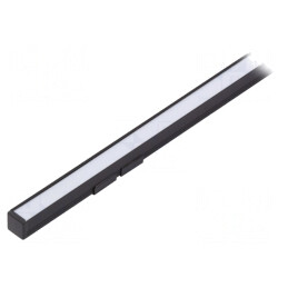Profil aluminiu negru pentru module LED 1m SMART10 | Electronic-mag.ro | Componente Electronice