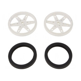 Ax Albă Moletată 60mm x 8mm | Electronic-mag.ro | Componente Electronice