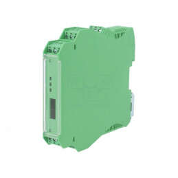 Carcasă policarbonat verde pentru șină DIN UL94V-0