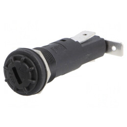 Clemă Siguranțe Cilindrice 6,3x32mm Neagră 250V | Electronic-mag.ro | Componente Electronice