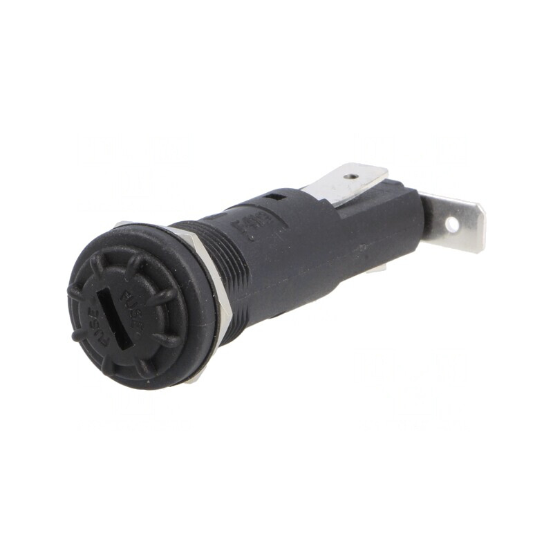 Clemă Siguranțe Cilindrice 6,3x32mm Neagră 250V | Electronic-mag.ro | Componente Electronice