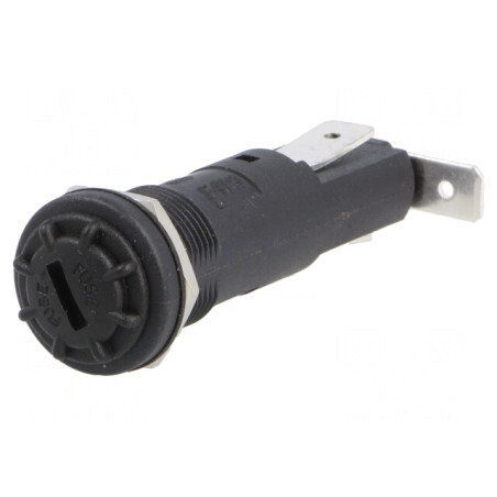 Clemă Siguranțe Cilindrice 6,3x32mm Neagră 250V | Electronic-mag.ro | Componente Electronice