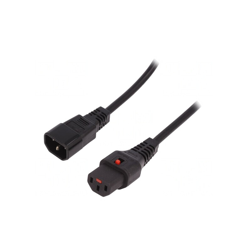 Cablu de Alimentare cu Blocare IEC LOCK 0,5m | Electronic-mag.ro | Componente Electronice