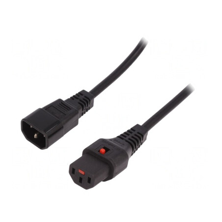Cablu de Alimentare cu Blocare IEC LOCK 0,5m | Electronic-mag.ro | Componente Electronice