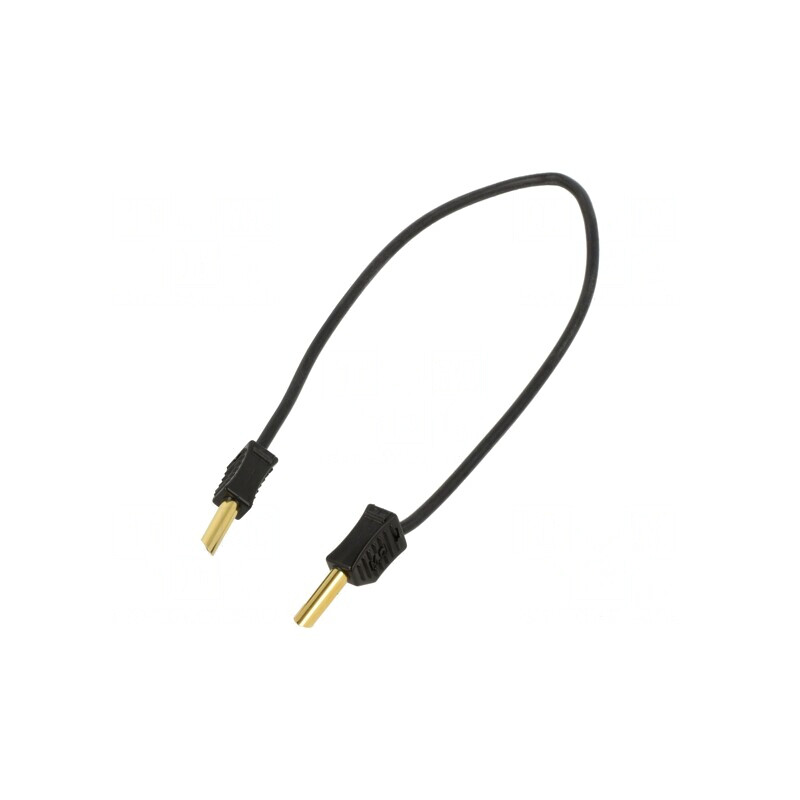 Cablu de măsurare neizolat 0,25m negru 60VDC 30VAC 19A | Electronic-mag.ro | Componente Electronice