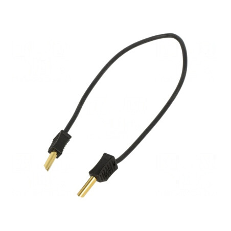 Cablu de măsurare neizolat 0,25m negru 60VDC 30VAC 19A | Electronic-mag.ro | Componente Electronice