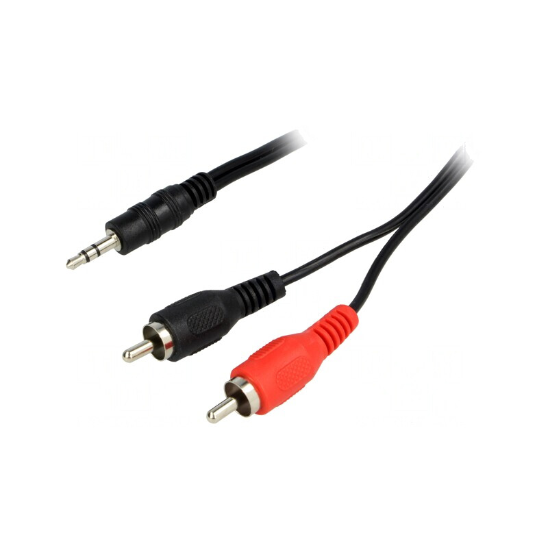 Cablu Audio Jack 3.5mm la RCA 2X 15m Negru | Electronic-mag.ro | Componente Electronice