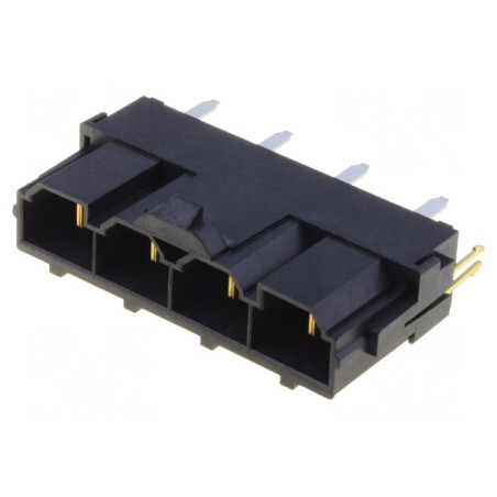Soclu cablu-placă Mini-Fit Sr 10mm 4 pini aurit | Electronic-mag.ro | Componente Electronice
