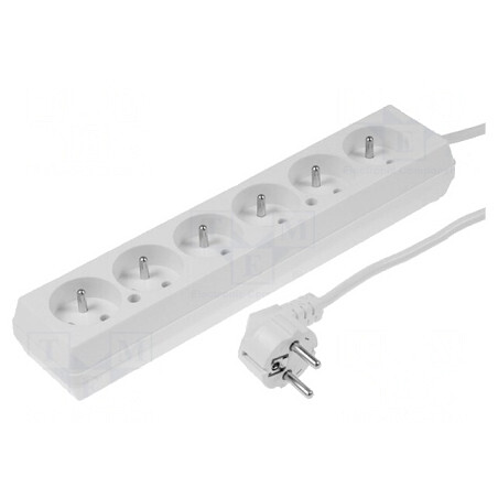 Prelungitor 6 Prize Alb 1,5m 16A | Electronic-mag.ro | Componente Electronice