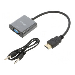 Convertor D-Sub 15pin HDMI Jack 3.5mm | Electronic-mag.ro | Componente Electronice