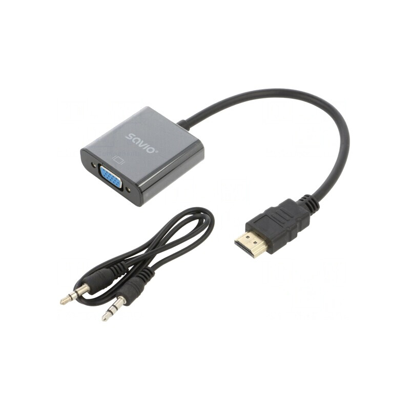 Convertor D-Sub 15pin HDMI Jack 3.5mm | Electronic-mag.ro | Componente Electronice