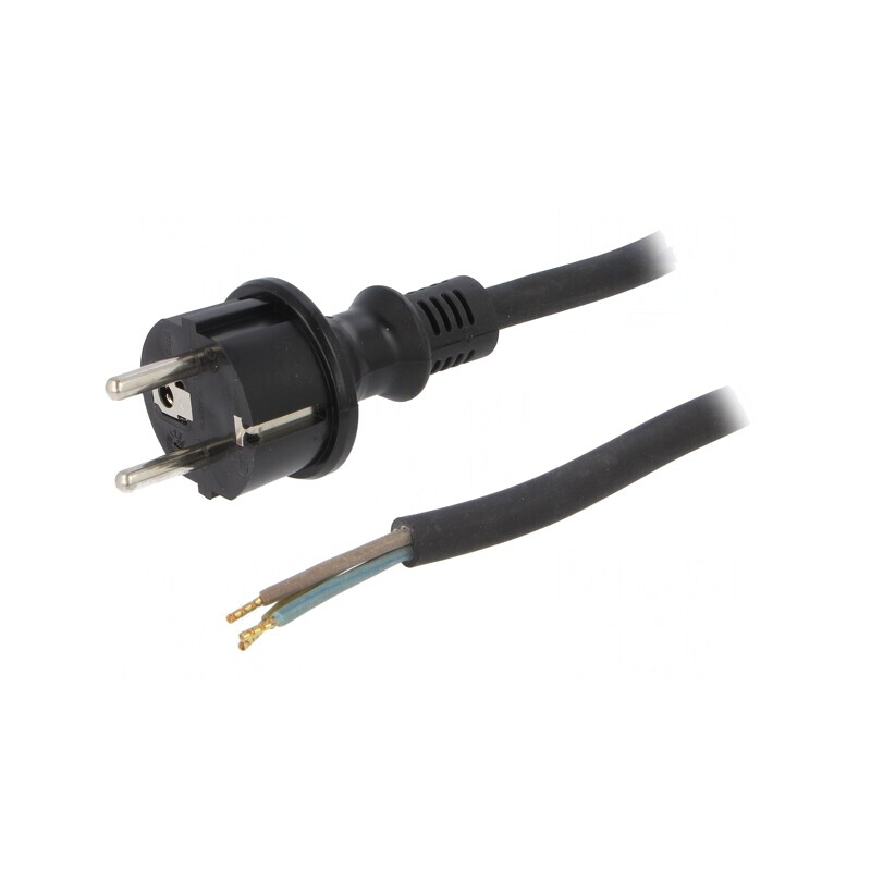 Cablu SCHUKO 3x1,5mm2 CEE 7/7 Cu Mufă Guma | Electronic-mag.ro | Componente Electronice
