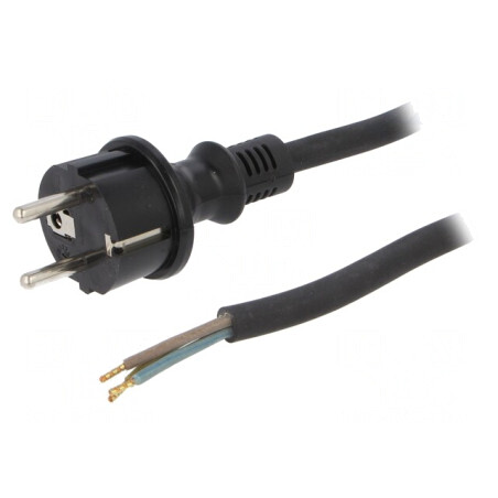 Cablu SCHUKO 3x1,5mm2 CEE 7/7 Cu Mufă Guma | Electronic-mag.ro | Componente Electronice