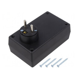 Carcasă Alimentator ABS Neagră 71x120x45mm | Electronic-mag.ro | Componente Electronice