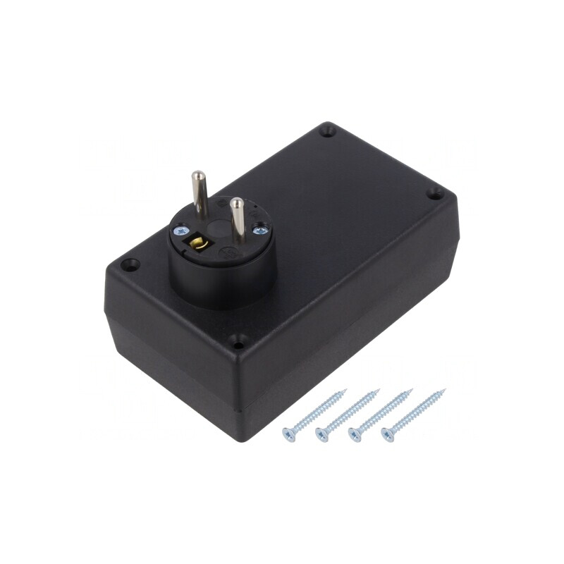 Carcasă Alimentator ABS Neagră 71x120x45mm | Electronic-mag.ro | Componente Electronice
